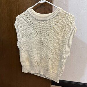 Marine Layer Decon Sweater Vest XS - Cream